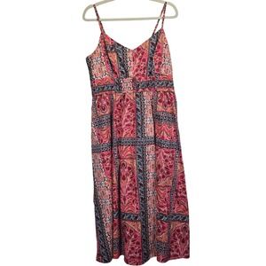 OLD NAVY Womens Midi‎ Dress Sundress XL Bohemian Resortwear Beach Whimsical